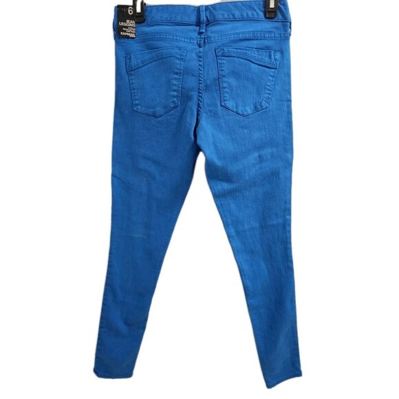 Express Women Stella Regular Fit Jean Legging Low Rise Electric Blue Size 6 NWT - Picture 11 of 14